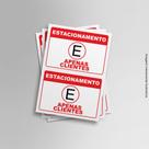 Kit 2 Adesivos Estacionamento Apenas Clientes 14cmx20cm