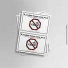 Kit 2 Adesivos Proibido Fumar Horizontal 14cmx20cm