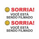 Kit 2 Adesivos Sorria, Você Está Sendo Filmado
