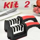 Kit 2 Afiador de facas profissional de aço inoxidável nível 3