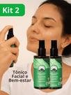 Kit 2 Água Floral Orgânica Capim Limão Hidrolato Ambiente Bioessencia 200ml Calmante Natural