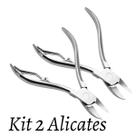 kit 2 Alicates Unha 10cm Ponta 18mm Manicure profissional cortador mãos pés grossas encravada cutícula