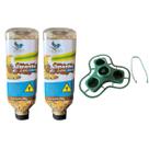 Kit 2 Alimentador Livre Birds + 1 Comedouro Pássaros