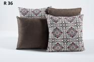 Kit 2 Almofadas Cheia Jacquard Sued 42x42 Sala Quarto Kit 2 Almofadas Cheia Jacquard Sued 42x42 Sala Quarto