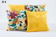 Kit 2 Almofadas Cheia Jacquard Sued 42x42 Sala Quarto Kit 2 Almofadas Cheia Jacquard Sued 42x42 Sala Quarto