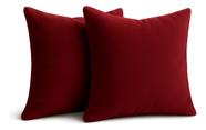 Kit 2 Almofadas Cheia Veludo Decorativa 45x45 Vermelha