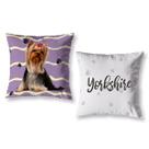 Kit 2 Almofadas Cheias 40cm x 40cm Pet Cachorro Decorativas Estampadas Coloridas Sala Sofá Quarto