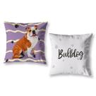 Kit 2 Almofadas Cheias 40cm x 40cm Pet Cachorro Dog Decorativas Estampadas Sala Sofá Quarto