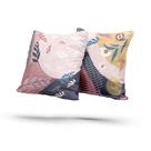 Kit 2 Almofadas Com Enchimento Abstrato Ramos Flores