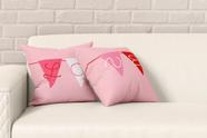 Kit 2 Almofadas Com Enchimento Bandeirinhas Love Namorados Rosa