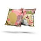 Kit 2 Almofadas Com Enchimento Cacto Flores Abstrato Rosa