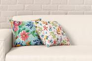 Kit 2 Almofadas Com Enchimento Estampa Flores