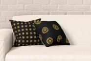 Kit 2 Almofadas Com Enchimento Gold Digger Preto e Dourado