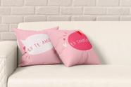 Kit 2 Almofadas Com Enchimento Te Amo Também Rosa