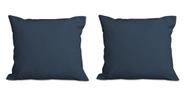 Kit 2 Almofadas Decorativa Quadrado 45x45 cm Cm Sala Quarto Sofá Suede Azul Marinho Eli Móveis e Decoração