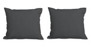 Kit 2 Almofadas Decorativa Quadrado 45x45 cm Cm Sala Quarto Sofá Suede Cinza Escuro Eli Móveis e Decoração