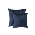Kit 2 Almofadas Tressê 50x50cm e 40x40cm Veludo Azul - Nexta Casa