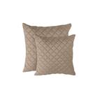 Kit 2 Almofadas Tressê 50x50cm e 40x40cm Veludo Bege - Nexta Casa