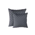 Kit 2 Almofadas Tressê 50x50cm e 40x40cm Veludo Cinza - Nexta Casa