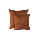 Kit 2 Almofadas Tressê 50x50cm e 40x40cm Veludo Terracota - Nexta Casa