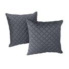 Kit 2 Almofadas Tressê 50x50cm Veludo Cinza - Nexta Casa