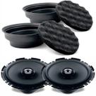 Kit 2 Alto Falantes 6 pol Hertz DCX170.3 50W e 2 Buffer Silicone Tecnhoise c/ Espuma Isolamento Acústico