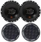 Kit 2 Alto Falantes 6 pol JBL 6TRFX55 Flex 110W e 2 Anel Acustíco Vedação Som automotivo Top