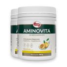 Kit 2 Aminovita Vitafor Vegano 240g Maracujá Kit 2 Aminovita Vitafor Vegano 240g Maracujá