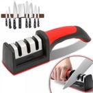 Kit 2 Amoladoes Afiadores De Facas Em Aço Inox Com 3 Afiadores