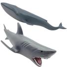 Kit 2 Animais Marinhos Aquaticos Borracha Macia E Flexível