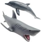 Kit 2 Animais Marinhos Aquaticos Borracha Macia E Flexível
