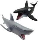 Kit 2 Animais Marinhos Aquaticos Borracha Macia E Flexível