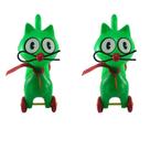 Kit 2 Animal de Brinquedo Gato Chorão Sanfonado Com Som Verde