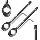 Kit 2 Antena Corta Cerol Pipa Linha Anti Fio Inox 6 Estágios Esportiva Proteção Moto Preta