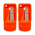 Kit 2 Apontador Lápis Carpinteiro Encaixe Duplo Quadrado Pedreiro Marceneiro Gesseiro Profissional