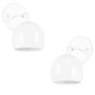Kit 2 Arandela Aluminio Bola Branco 23x25cm