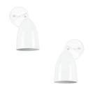 Kit 2 Arandela Aluminio Cone Sadan Branco 23x29cm