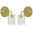 Kit 2 Arandela de Cristal Legitimo Clearcast Redonda Dourado Kit 2 Arandela de Cristal Legitimo Clearcast Redonda Dourado