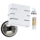 Kit 2 Arandela Slim 6 Frisos 12x12x4cm Bivolt G9 Com Lâmpada Interna Externa Muro Parede - 101 Kit 2 Arandela Slim 6 Frisos 12x12x4cm Bivolt G9 Com Lâmpada Interna Externa Muro Parede - 101