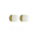 Kit 2 Arandela Slim Globo 10 Jabuticaba Branco Fosco
