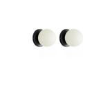 Kit 2 Arandela Slim Globo 10 Jabuticaba Preto Fosco