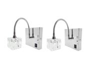 Kit 2 Arandelas Articulada Cristal F005 Com Interruptor