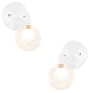 Kit 2 Arandelas Branco Harmony Bolinha Ambar