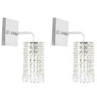 Kit 2 Arandelas De Cristal Acrilico Clearcrillic Quadrada!