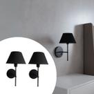 Kit 2 Arandelas de Parede Clássica Interna Com Interruptor e Cúpula Ref 16 Para Sala, Quarto, cabeceira de Cama, Corredor