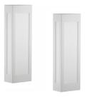 Kit 2 Arandelas Externa Luminária Parede Quadrada Branco 440