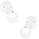 Kit 2 Arandelas Harmony Bolinha Branco Magnifico