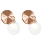Kit 2 Arandelas Harmony Bolinha New Cobre