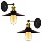 Kit 2 Arandelas Industrial Nordic Loft Preto com Dourado