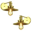 Kit 2 Arandelas Industrial Vintage Nordic Loft Dourado